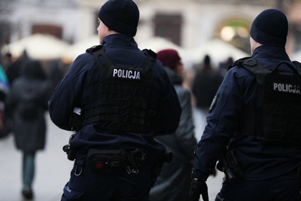 Police officers patrol a street in Krakow, Poland, January 25, 2026. (Photo: Getty Images)