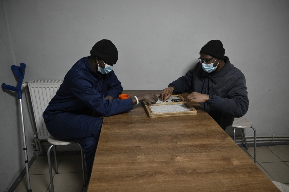 Foreign fighters from African countries captured while serving in Russian forces sit in a detention center for Russian POWs in western Ukraine, November 2025. (Source: Getty Images) Foreign fighters from African countries captured while serving in Russian forces sit in a detention center for Russian POWs in western Ukraine, November 2025. (Source: Getty Images)