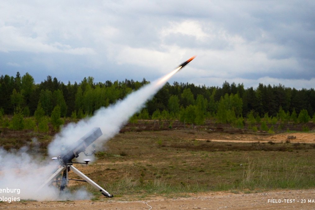 Test launch of the Estonian Mark 1 anti-drone missile, May 23, 2025. (Source: Frankenbur)