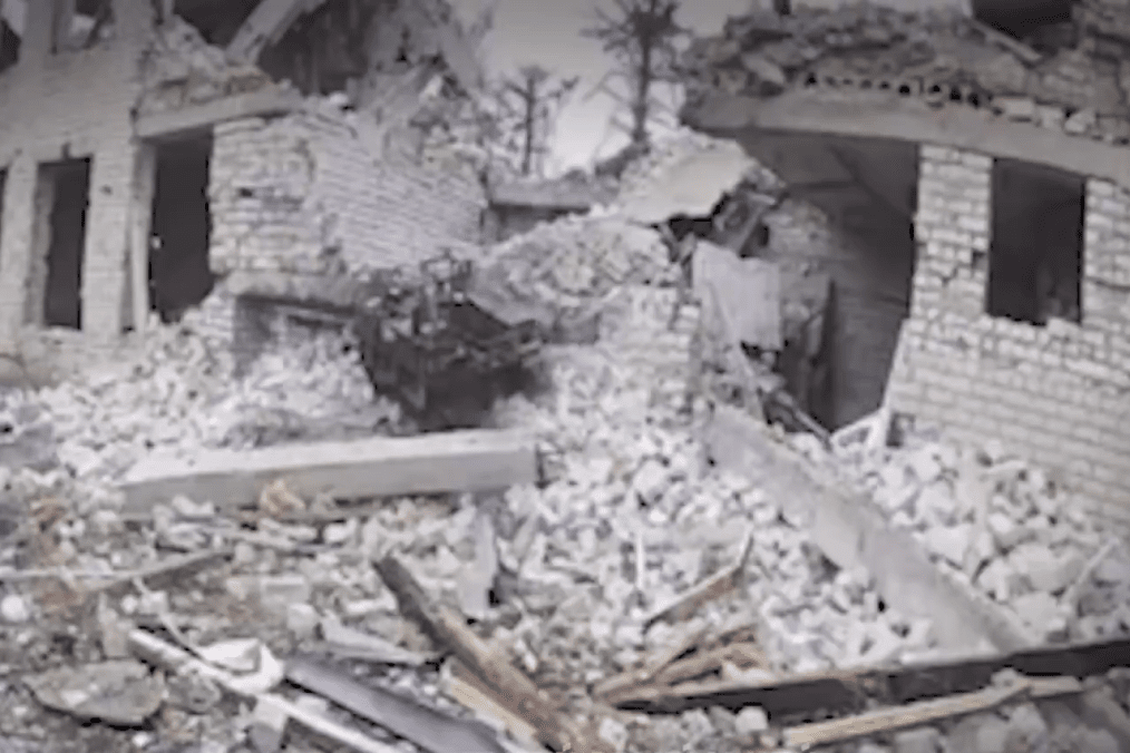 A Ukrainian ground drone moments before wiping out a Russian position with Russian troops. (Source: Third Army Corps) A Ukrainian ground drone moments before wiping out a Russian position with Russian troops. (Source: Third Army Corps)