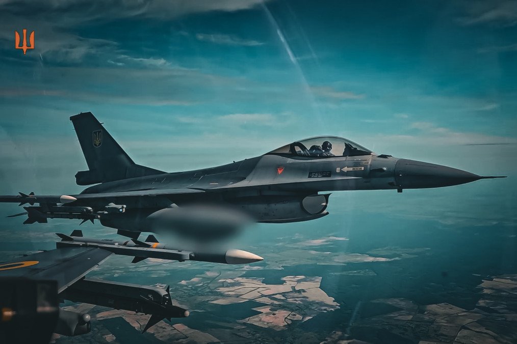 Ukrainian F-16 Fighting Falcon in the sky. (Source: Ukrainian Air Forces)