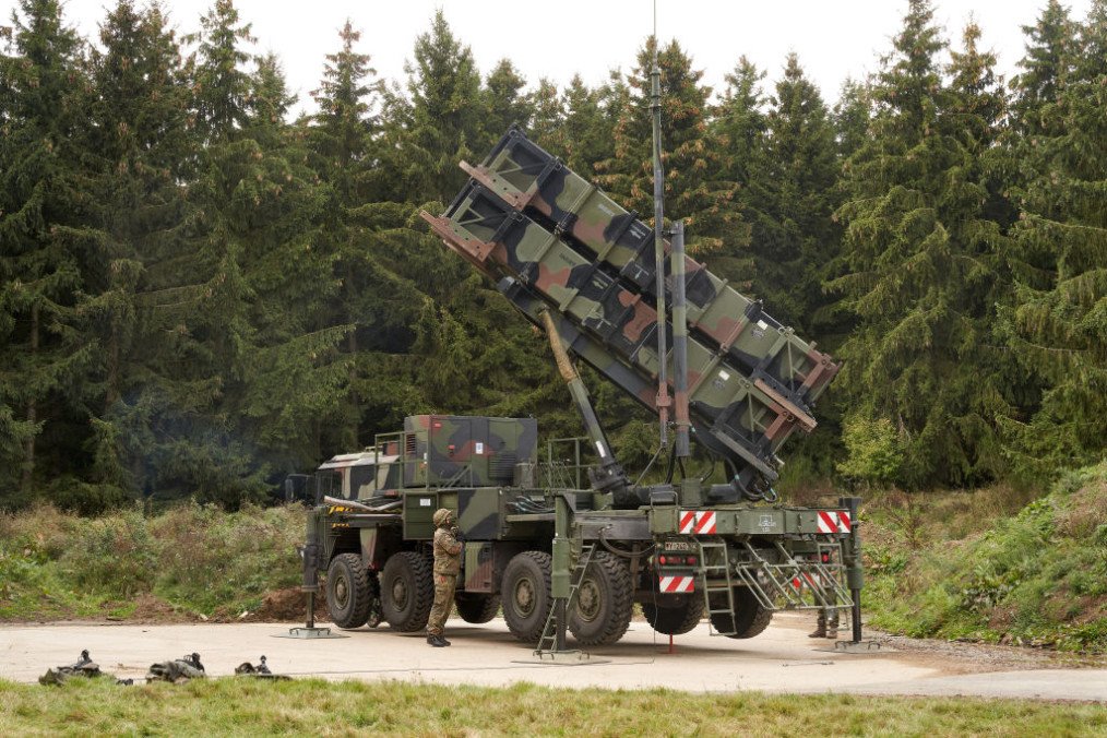 The launcher of a Patriot air defence system is set up during the air defence exercise “Resilient Guard 2020.” (Source: Getty Images)