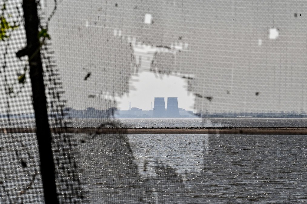 The Zaporizhzhia Nuclear Power Plant, which is temporarily occupied by Russian forces, is seen on the opposite bank of the Dnipro River on June 9, 2023. (Source: Getty Images) The Zaporizhzhia Nuclear Power Plant, which is temporarily occupied by Russian forces, is seen on the opposite bank of the Dnipro River on June 9, 2023. (Source: Getty Images)