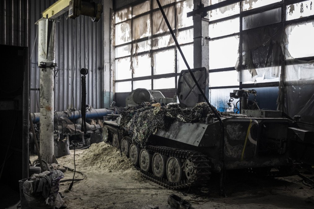 Illustrative image. Russian armoured personnel carriers are stored in a secret warehouse not far from the front lines on January 31, 2023, in Ukraine. (Source: Getty Images)