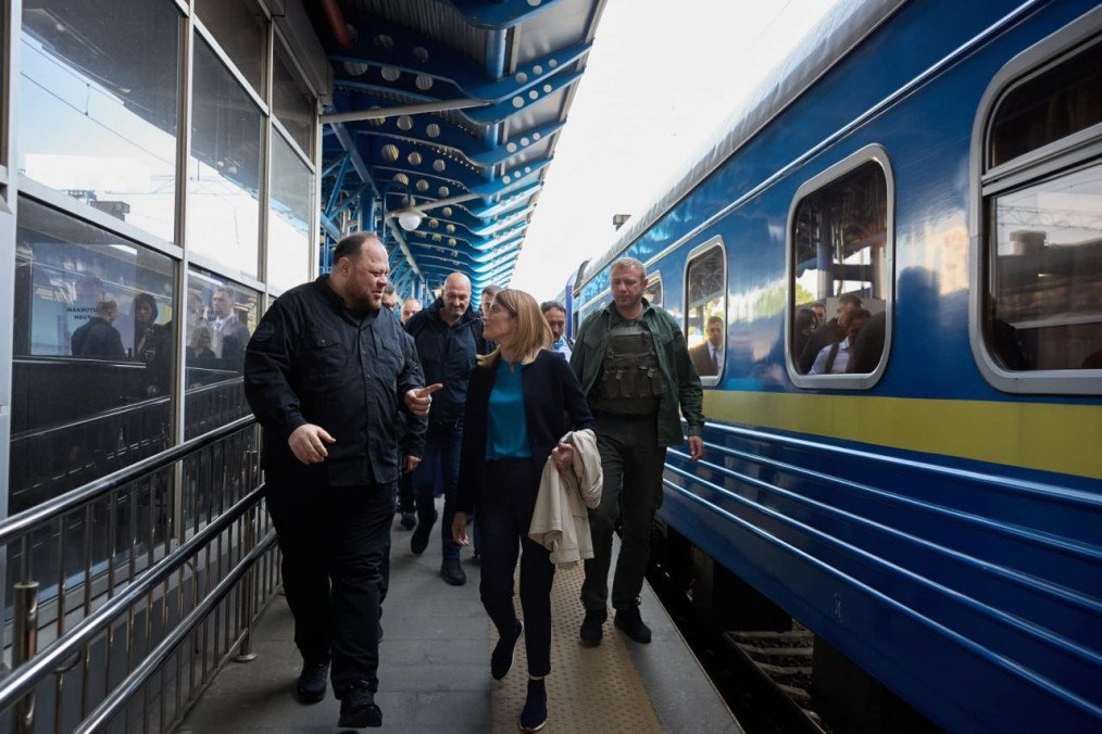 European Parliament President Metsola Makes Unannounced Visit to Kyiv on Europe Day