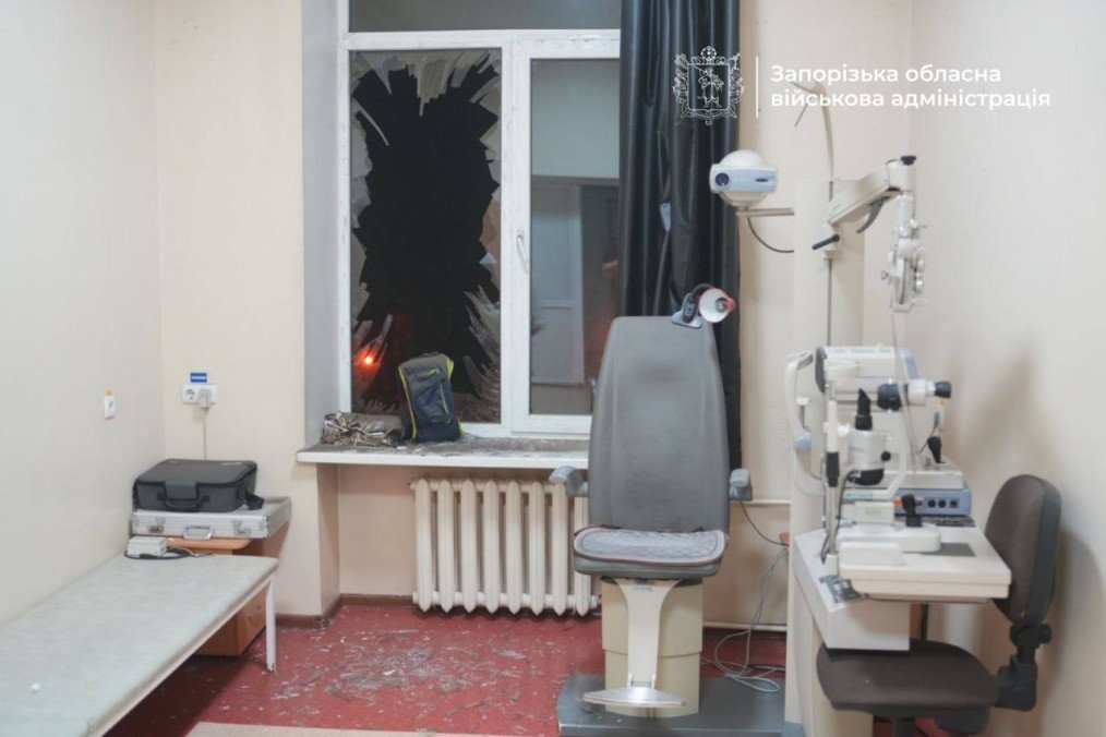 A damaged examination room at the Zaporizhzhia Regional Children’s Clinical Hospital after a Russian strike shattered windows and damaged the facility in Zaporizhzhia, Ukraine, on August 4, 2026. (Source: Zaporizhzhia Regional Military Administration) A damaged examination room at the Zaporizhzhia Regional Children’s Clinical Hospital after a Russian strike shattered windows and damaged the facility in Zaporizhzhia, Ukraine, on August 4, 2026. (Source: Zaporizhzhia Regional Military Administration)