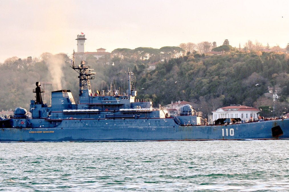 Russian Navy Baltic Fleet landing ship, the Alexander Shabalin, passes the Bosphorus in 2016. (Source: YorukIsik/X) Russian Navy Baltic Fleet landing ship, the Alexander Shabalin, passes the Bosphorus in 2016. (Source: YorukIsik/X)