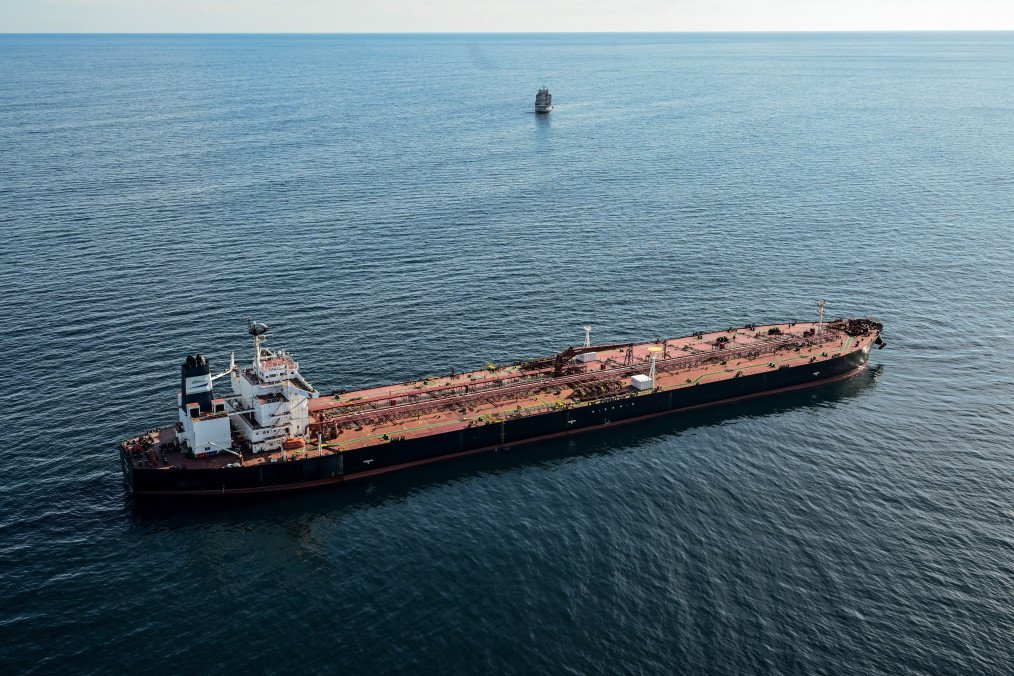 The tanker Boracay from Russia's so-called “shadow fleet” suspected of being involved in drone flights over Denmark which sailed off the Danish coast between September 22 and 25, Illustrative omage. (Photo: Damien Meyer/AFP via Getty Images)