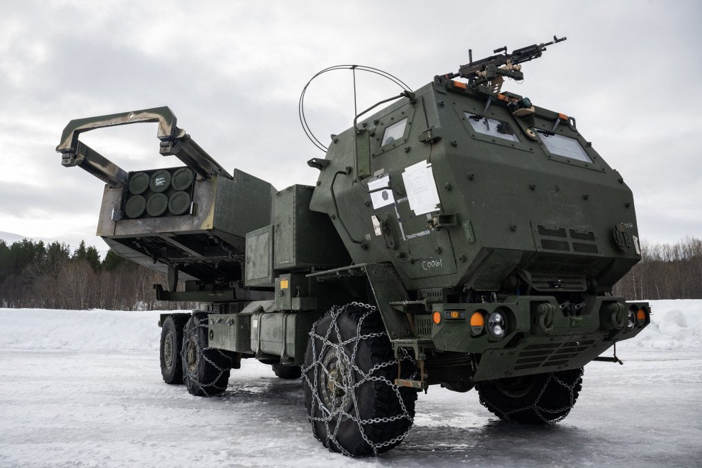 A US M142 High Mobility Artillery Rocket System (HIMARS) is on display during a demonstration near Setermoen on March 12, 2026. A US M142 High Mobility Artillery Rocket System (HIMARS) is on display during a demonstration near Setermoen on March 12, 2026.