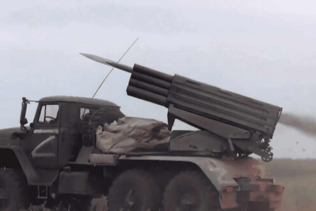Illustrative image. Russian BM-21 Grad MLRS firing at Ukrainian positions.