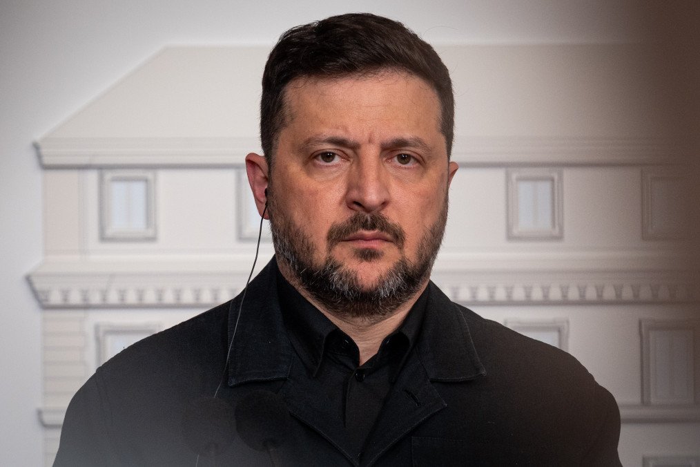 President Volodymyr Zelenskyy attends a press conference in Rome following a meeting with Italian Prime Minister Giorgia Meloni, April 15, 2026. (Source: Getty Images)