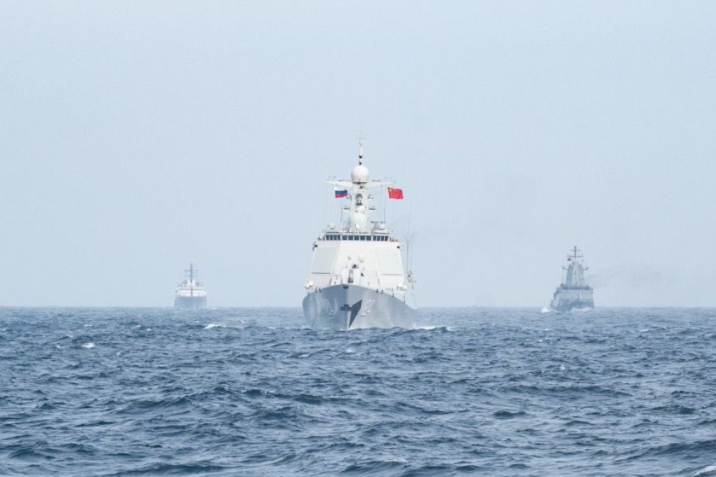 Chinese Type 052D destroyer during the Joint Sea 2026 exercise in the Yellow Sea, July 2026.