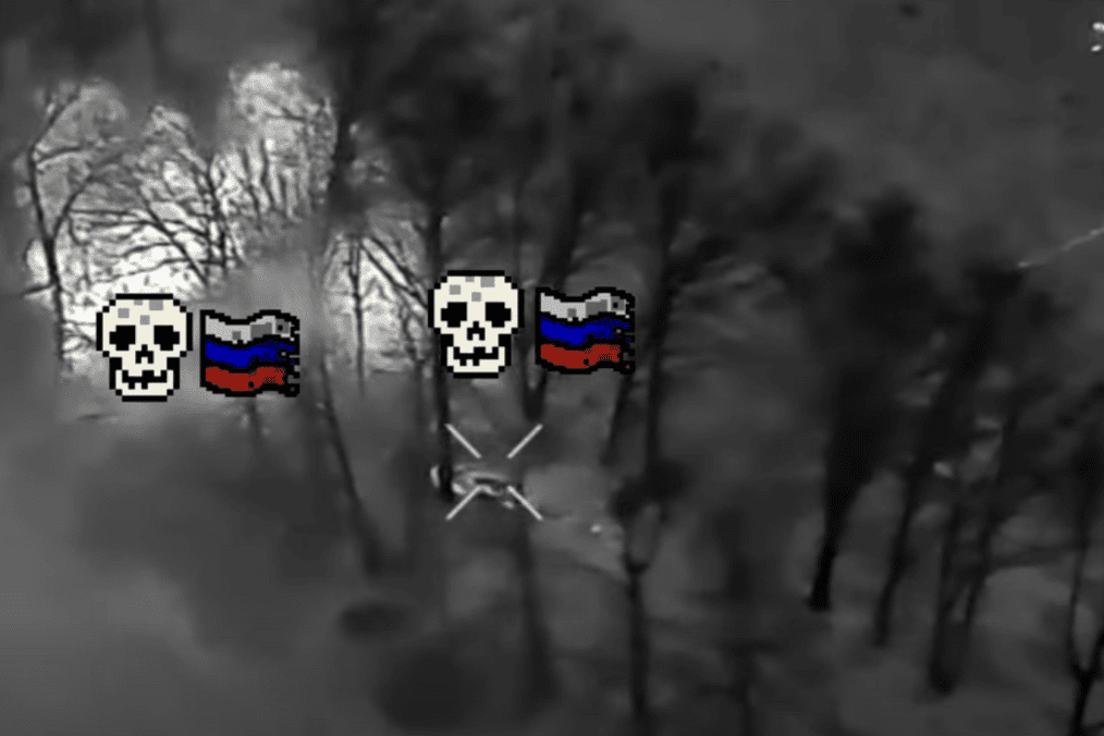 Ukrainian forces target Russian soldiers in the forested area. (Source: Ukrainian Special Operations Forces)