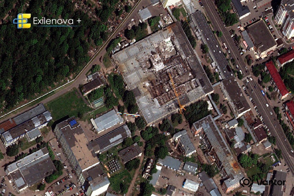 Illustrative image. Aftermath of a Ukrainian strike on a Russian Kremniy EL Group facility in Bryansk, June 2026.