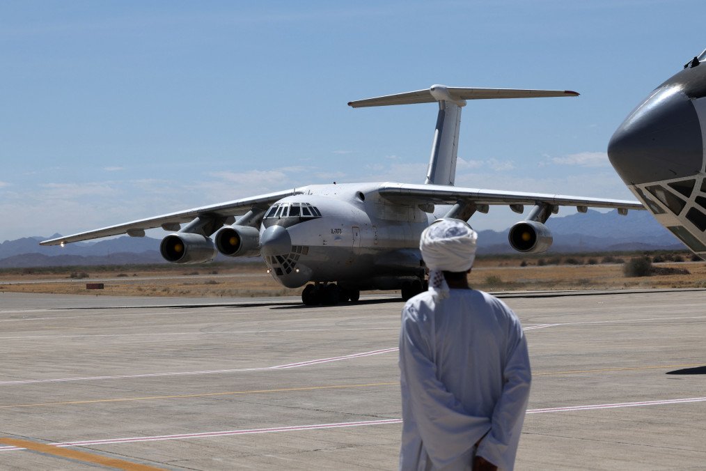 A man looks on as an Ilyushin Il-76 aircraft carrying supplies from the United Arab Emirates taxies at the Port Sudan airport, on May 5, 2023. (Source: Getty Images) A man looks on as an Ilyushin Il-76 aircraft carrying supplies from the United Arab Emirates taxies at the Port Sudan airport, on May 5, 2023. (Source: Getty Images)