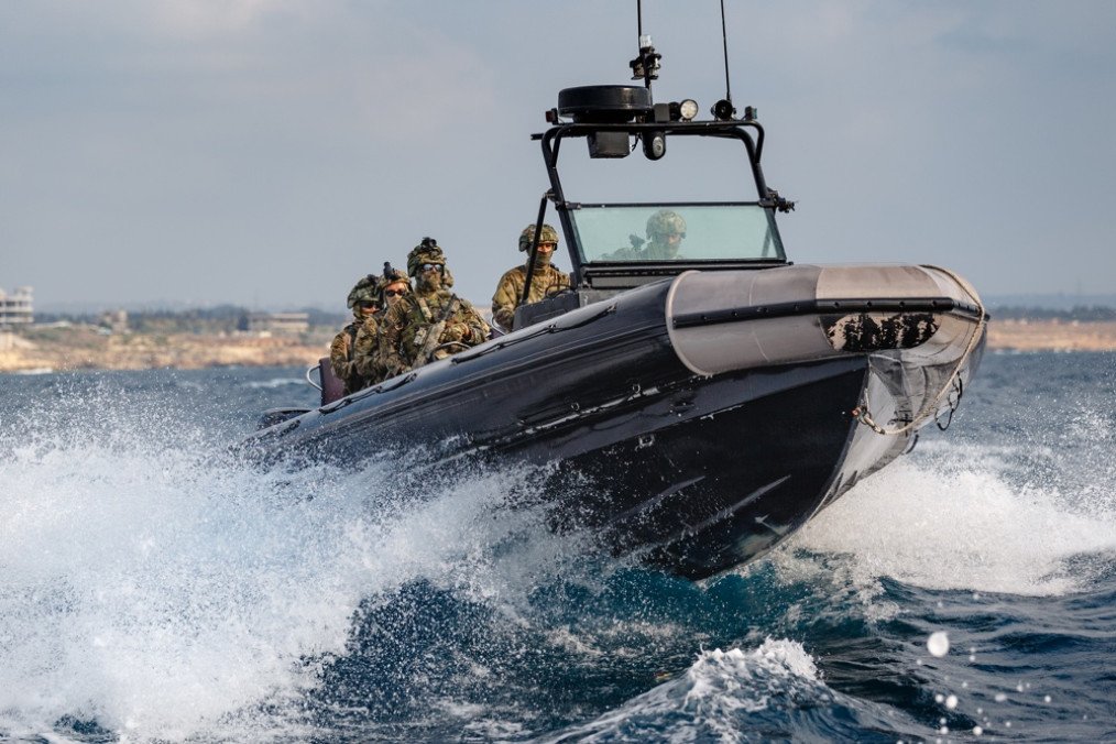 Russian BK-10 high-speed assault boat. (Source: Russian media) Russian BK-10 high-speed assault boat. (Source: Russian media)