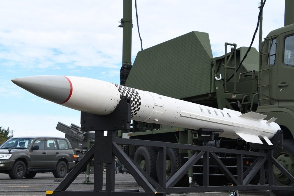 Patriot PAC-3 MSE air defense missile in Japan.