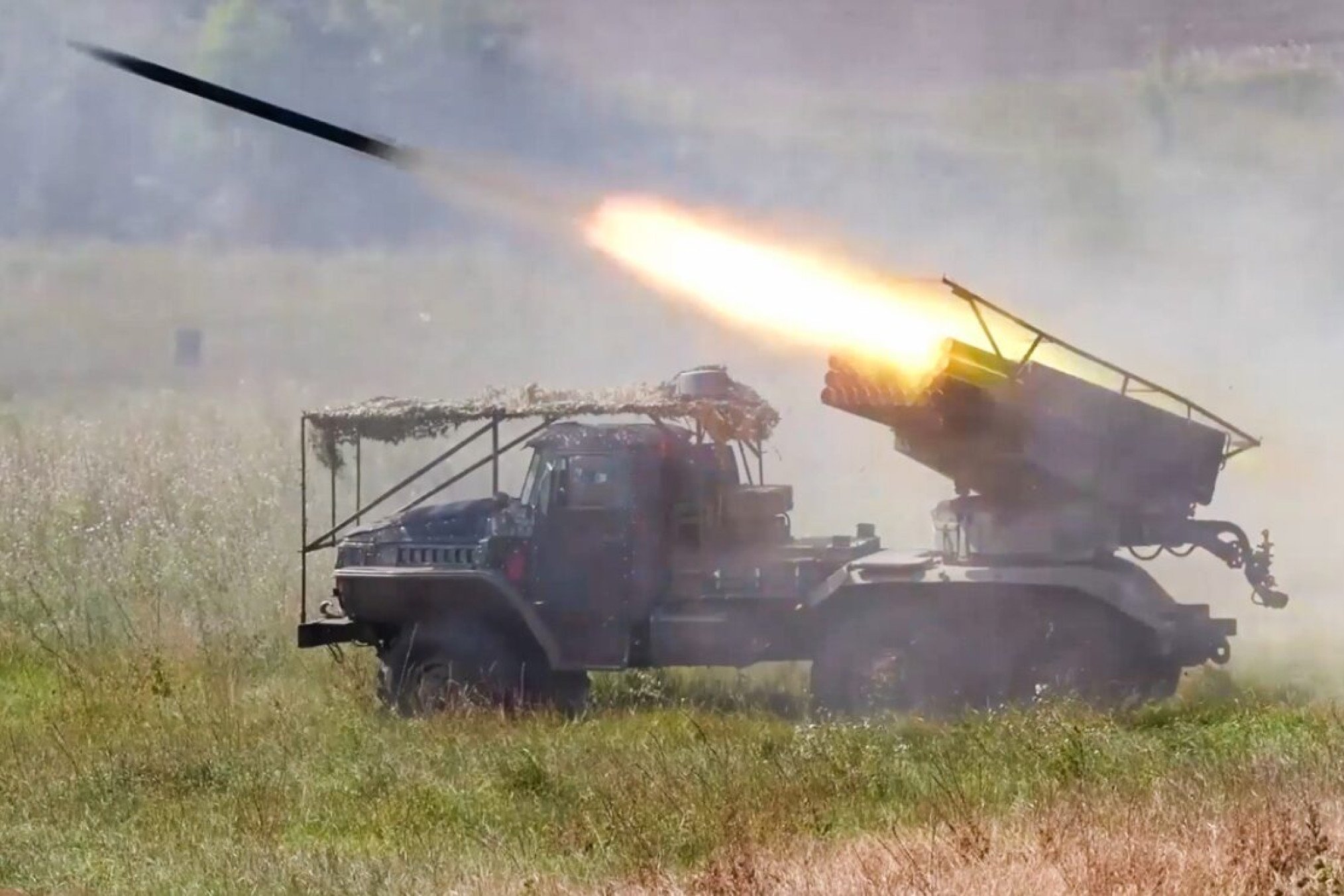 Ukrainian Drones Wipes Out Russian Grad Rocket Launcher in Precision ...