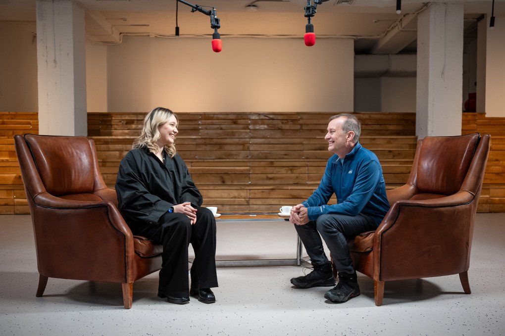 Valeriya Ionan (L) during a podcast recording with David Morgan (R). (Source: Valeriya Ionan)