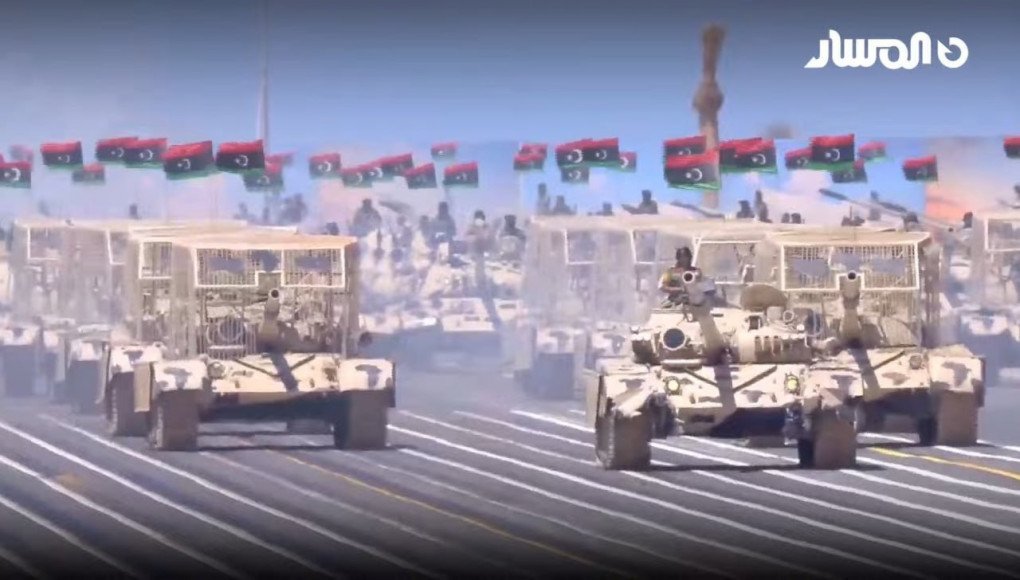 Caged Russian T-72 main battle tanks during a parade in Benghazi on May 26, 2025, in Benghazi, Lybia. (Photo: open sources) Caged Russian T-72 main battle tanks during a parade in Benghazi on May 26, 2025, in Benghazi, Lybia. (Photo: open sources)