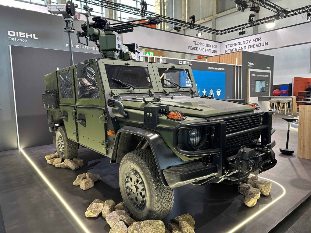 Kinetic Defense Vehicle, a new German armored truck, that can be used to counter enemy drones. (Source: @deaidua/X Kinetic Defense Vehicle, a new German armored truck, that can be used to counter enemy drones. (Source: @deaidua/X