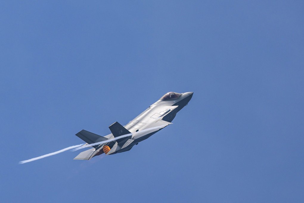 Lockheed Martin F-35 Lightning II, a fifth-generation fighter jet, during a flight demonstration at the Paris Air Show 2025 at Le Bourget Airport. (Source: Getty Images) Lockheed Martin F-35 Lightning II, a fifth-generation fighter jet, during a flight demonstration at the Paris Air Show 2025 at Le Bourget Airport. (Source: Getty Images)