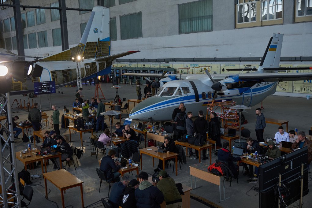 Hackers working during the second day of the Kyiv Defense Tech Week Hackathon, May 2, 2026. (Source: KDTW)