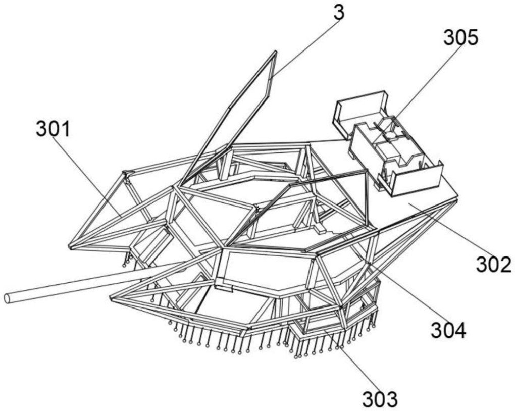 Structural scheme of cage and composite plating for vehicle turret, including additional modules for enhanced survivability. (Source: btvt2019) Structural scheme of cage and composite plating for vehicle turret, including additional modules for enhanced survivability. (Source: btvt2019)