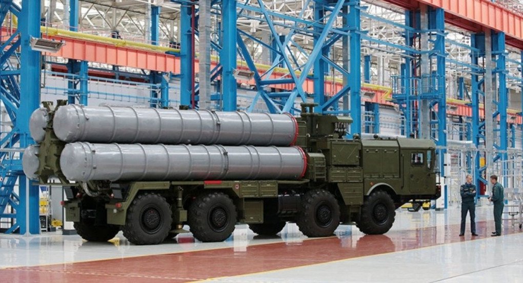 51P6A launcher for Russian S-400 air defense system at a Russian factory.