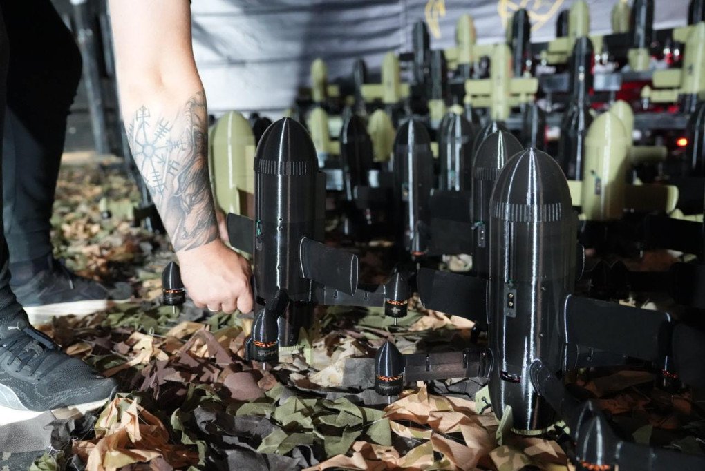 Ukrainian drone manufacturer Wild Hornets showcases Sting interceptor drones. Source: Wild Hornet/Telegram.