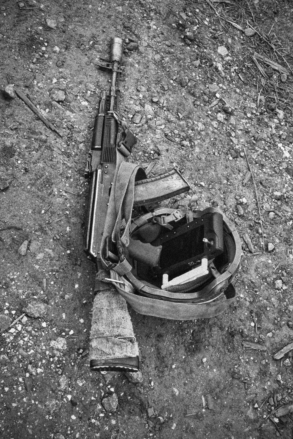Berlin’s weapon, helmet and drone controller. Berlin’s weapon, helmet and drone controller.