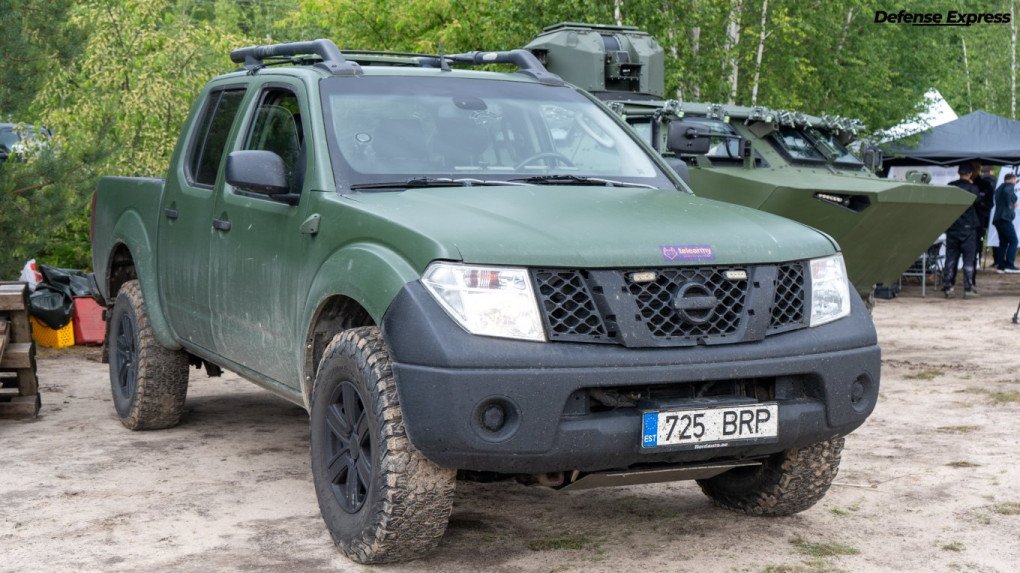 A Nissan Navara pickup equipped with Telearmy’s remote-driving technology. (Source: Defense Express)