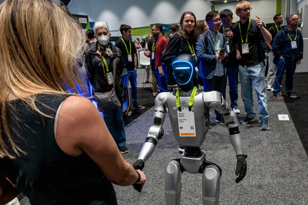 The G1 Humanoid from Unitree Robotics during the Nvidia GPU Technology Conference (GTC) in San Jose, California, US, on March 20, 2025. (Source: Getty Images) The G1 Humanoid from Unitree Robotics during the Nvidia GPU Technology Conference (GTC) in San Jose, California, US, on March 20, 2025. (Source: Getty Images)