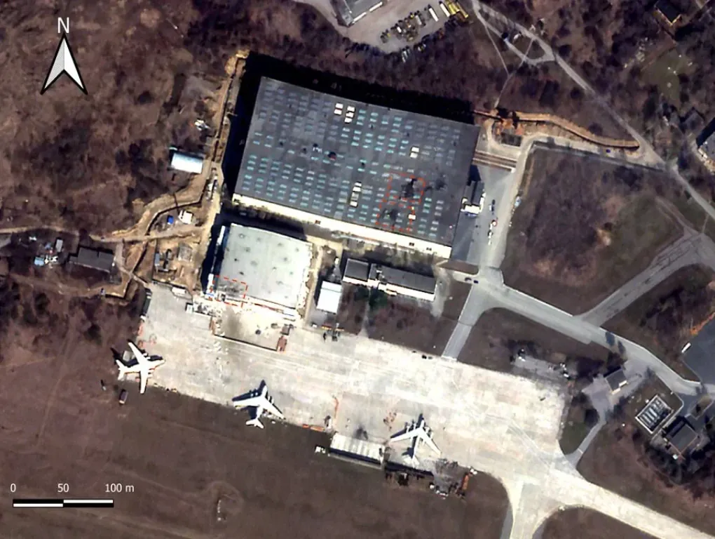 Aftermath of a previous Ukrainian strike on a Russian aviation factory in Taganrog. (Source: Frontelligence Insight/Х) Aftermath of a previous Ukrainian strike on a Russian aviation factory in Taganrog.