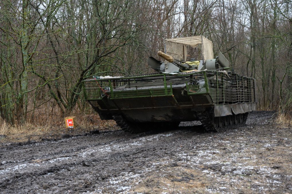 Soldiers of the 13th Khartiia Brigade of the National Guard of Ukraine train on an upgraded Soviet-era BMP-1TS armored fighting vehicle on January 17, 2025, north of Kharkiv, Ukraine. (Source: Getty Images) Soldiers of the 13th Khartiia Brigade of the National Guard of Ukraine train on an upgraded Soviet-era BMP-1TS armored fighting vehicle on January 17, 2025, north of Kharkiv, Ukraine. (Source: Getty Images)
