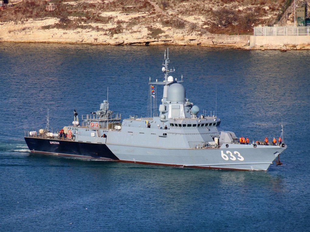 Russian Black Sea Fleet small missile ship Tsiklon, 2021. (Source: GrangerE04117/X)