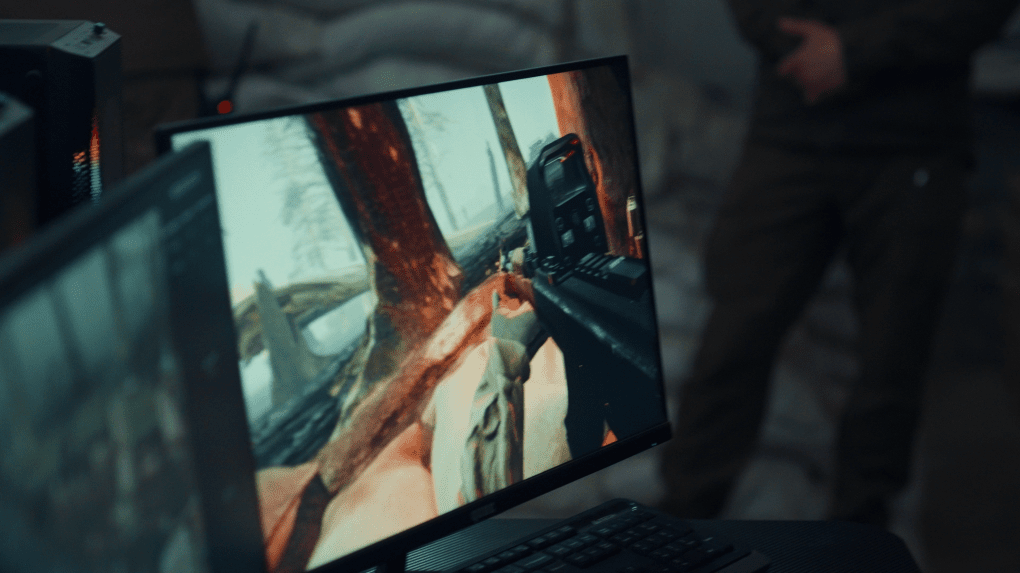 Vídeo grabado desde la perspectiva de Denys durante el simulacro de asalto a una trinchera. (Foto: Mykola Hrinenko / UNITED24 Media) Vídeo grabado desde la perspectiva de Denys durante el simulacro de asalto a una trinchera. (Foto: Mykola Hrinenko / UNITED24 Media)