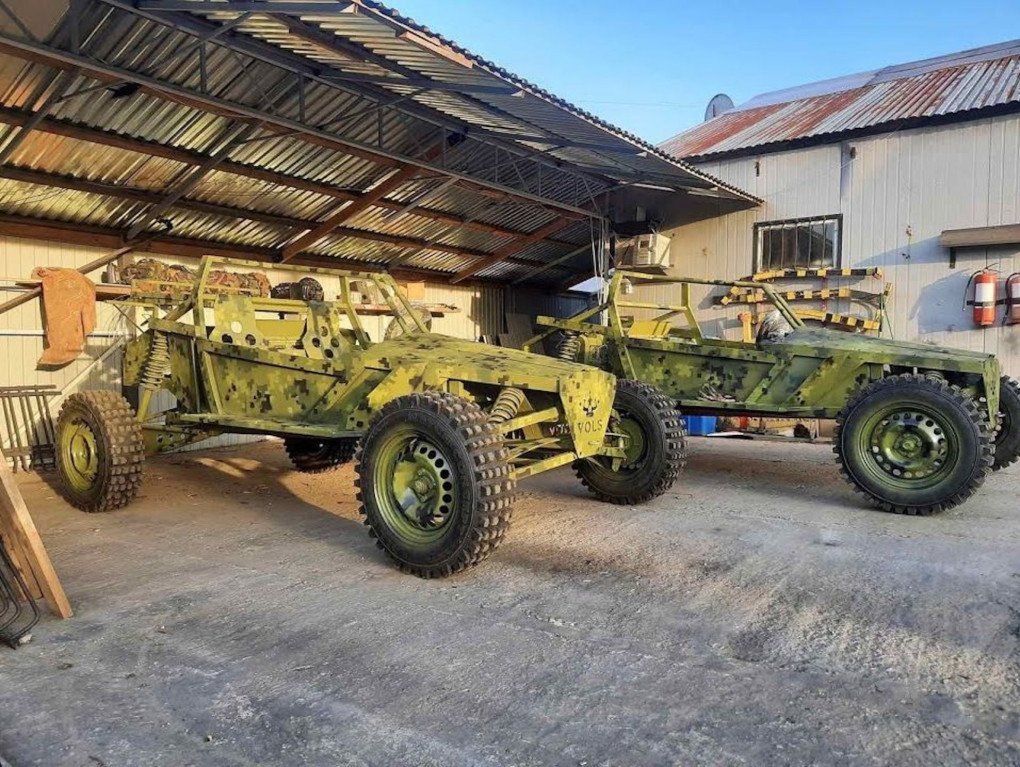 Two VOLS military buggies produced by Ukrainian Armor at a facility in Ukraine. (Source: Volodymyr Sadyk) Two VOLS military buggies produced by Ukrainian Armor at a facility in Ukraine. (Source: Volodymyr Sadyk)