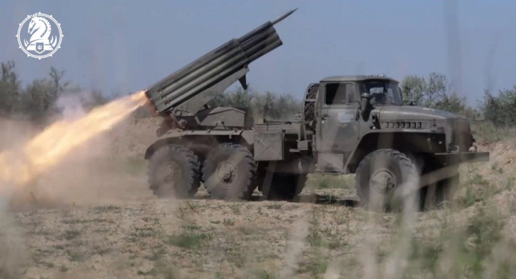 BM-21 Grad of Ukraine’s 47th Mechanized Brigade firing Bulgarian-made 122mm rockets. (Source: 47th Mechanized Brigade of Ukraine) BM-21 Grad of Ukraine’s 47th Mechanized Brigade firing Bulgarian-made 122mm rockets. (Source: 47th Mechanized Brigade of Ukraine)