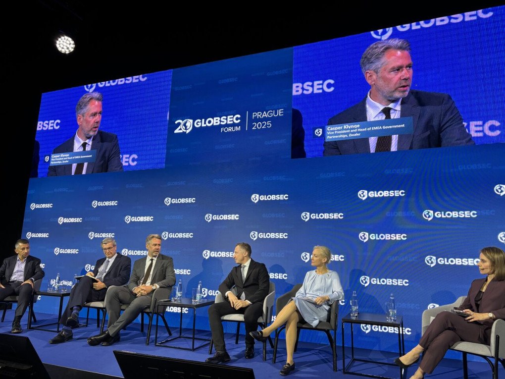Casper Klynge, former top European cyber diplomat and Vice President, Head of EMEA Government Partnerships at Zscaler, during the GLOBSEC 2025.