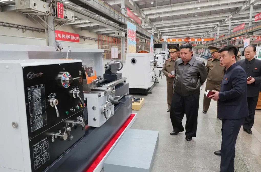 North Korean leader Kim Jong Un inspects new CNC machinery at the factory in Jagang Province, June 2025. (Source: KCNA) North Korean leader Kim Jong Un inspects new CNC machinery at the factory in Jagang Province, June 2025. (Source: KCNA)