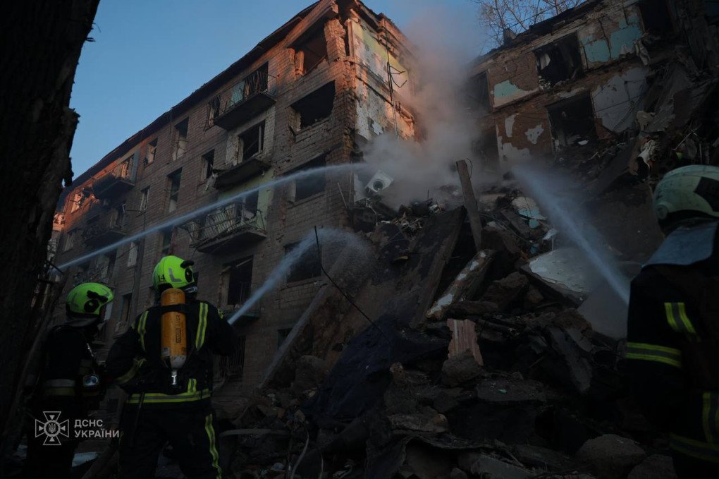 Aftermath of a combined Russian missile and drone strike on Kyiv, June 23, 2025. (Source: SES) Aftermath of a combined Russian missile and drone strike on Kyiv, June 23, 2025. (Source: SES)