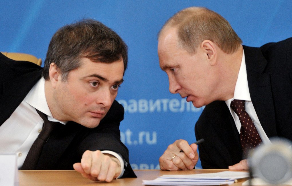 Vladislav Surkov (L), with Russia’s leader, Vladimir Putin (R) on February 13, 2012. (Source: Alexei Nikolsky via Getty Images) Vladislav Surkov, Vladimir Putin