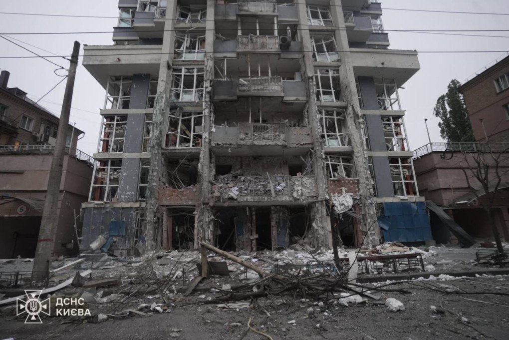 Aftermath of a Russian combined drone and missile strike on Kyiv, May 25, 2025. (Source: SES) Aftermath of a Russian combined drone and missile strike on Kyiv, May 25, 2025. (Source: SES)