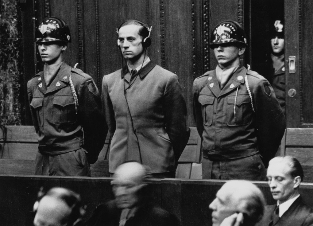 Nazi physician Karl Brandt stands for sentencing in court at Nuremberg, August 23rd 1947. (Photo by UPI/Bettmann Archive/Getty) Nazi physician Karl Brandt stands for sentencing in court at Nuremberg, August 23rd 1947. (Photo by UPI/Bettmann Archive/Getty)