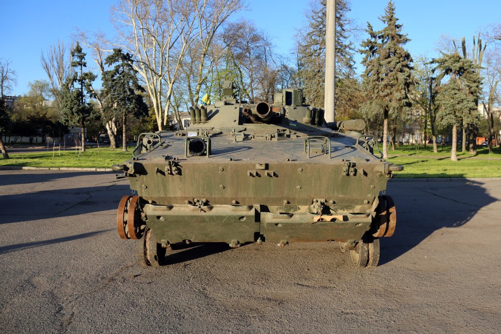 Destroyed Russian BMP-3 infantry fighting vehicle on Kulykove Pole on April 14, 2025, in Odesa, Ukraine. (Source: Getty Images) Destroyed Russian BMP-3 infantry fighting vehicle on Kulykove Pole on April 14, 2025, in Odesa, Ukraine. (Source: Getty Images)