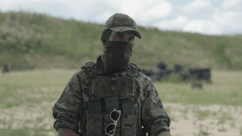 Among the four fighters, “Bard” is the only one who prefers not to share his name or show his face. Photo: UNITED24 Media