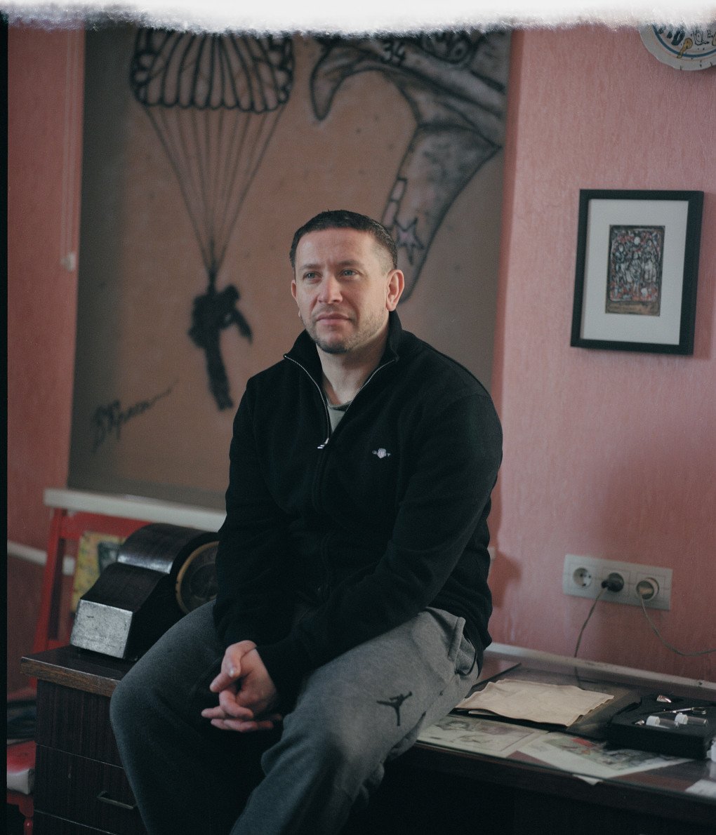 Artist, photographer, and doctor Vladyslav Krasnoshchok at his home and personal museum. Kharkiv, Ukraine.