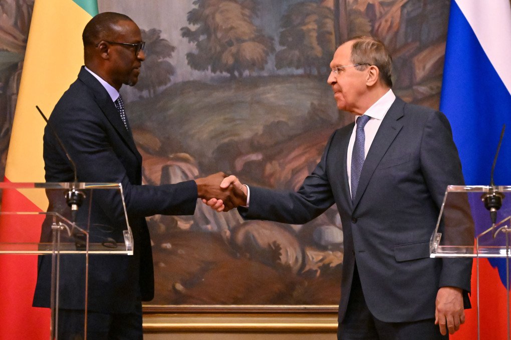 Russian Foreign Minister Sergei Lavrov and his Malian counterpart Abdoulaye Diop hold a joint press conference following their meeting in Moscow. (Photo: Yuri Kadobnov via Getty Images)