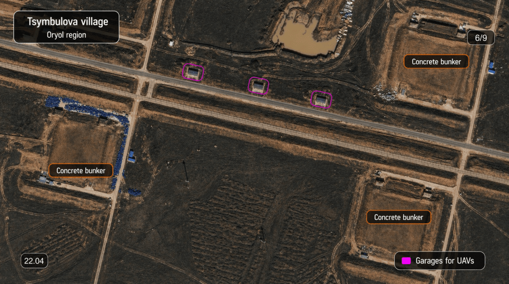 Tsymbulova launch point of Russian jet-powered Geran drones, April 22, 2026. (Source: StrategicaviationT/Telegram)